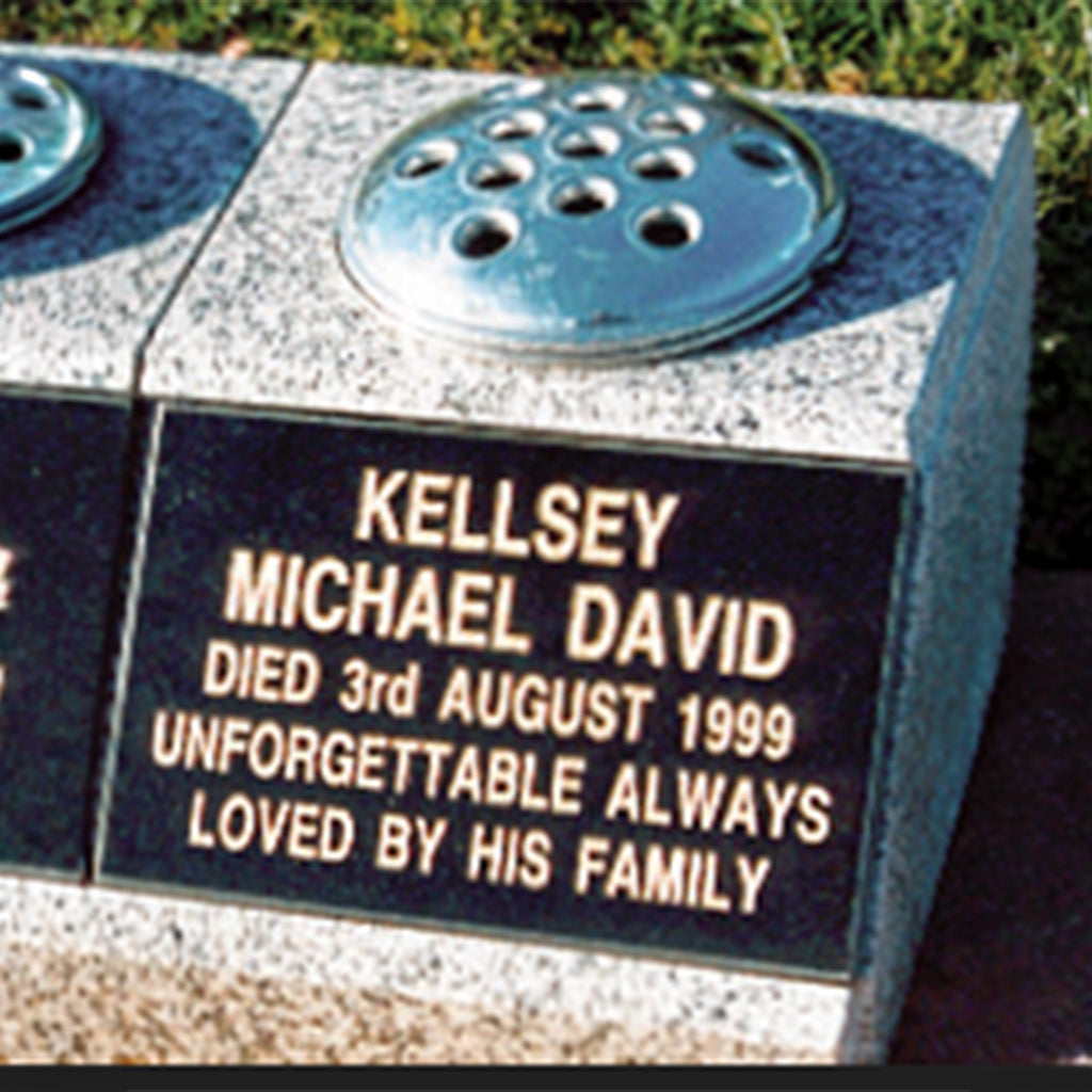 Memorial Vase and Tablet